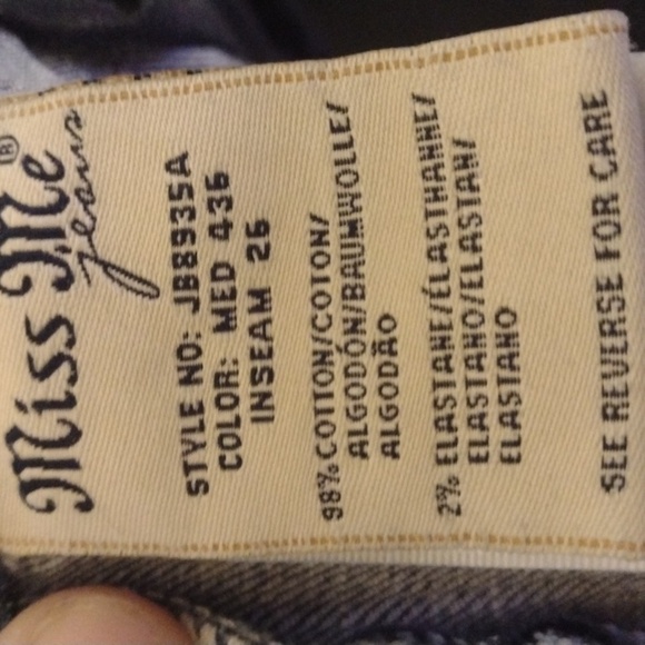 Miss me boyfriend ankle size 28 with designs on the ankles bedazzled shiny - Picture 6 of 12